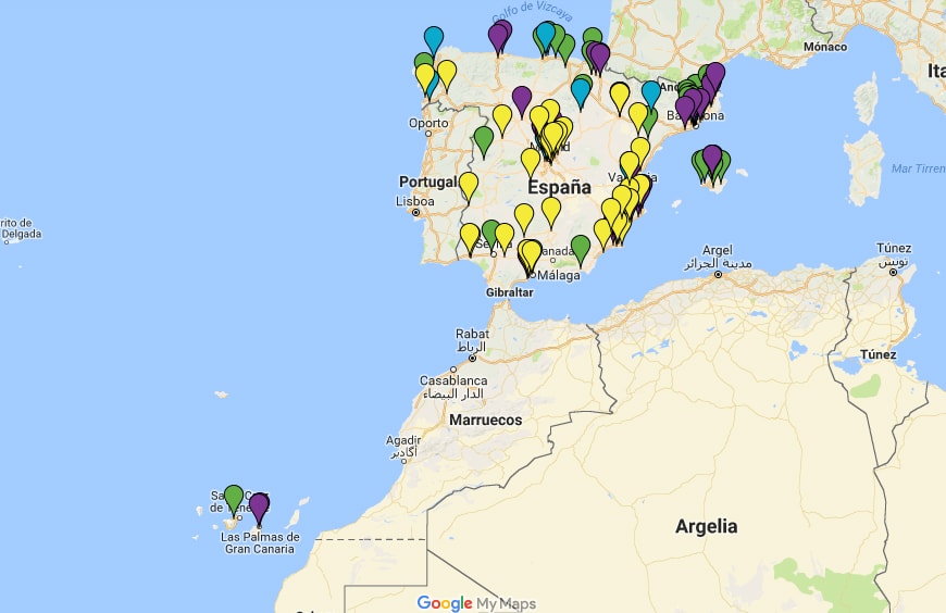 Trasteando en la escuela - Mapa de trasteadores