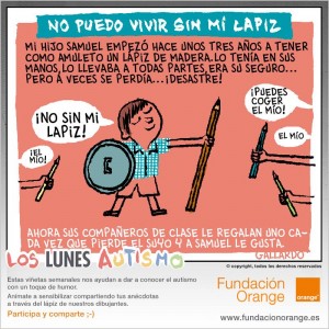 Los lunes Autismo - No puedo vivir sin mi lápiz