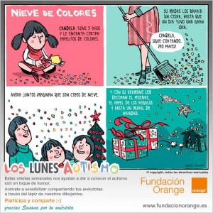 Los lunes Autismo - Nieve de colores